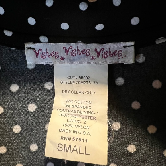 Wishes Wishes Wishes Polka Dot Dress Sz S - Picture 7 of 7